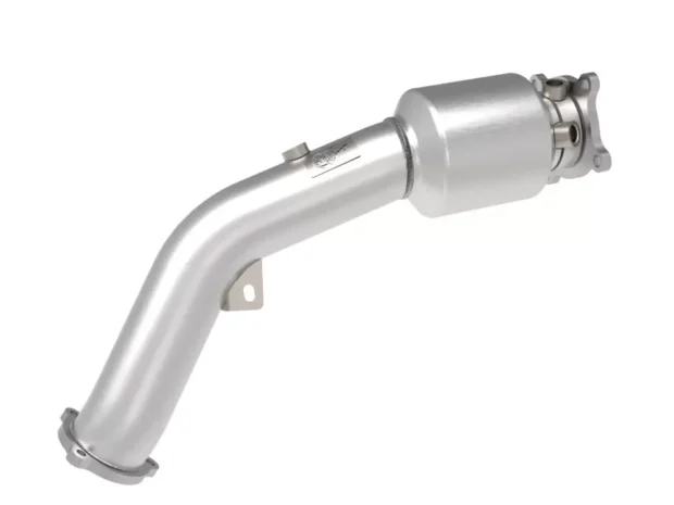 aFe Power Twisted Steel 3" Stainless Downpipe w/ Cat Audi A4 | A5 | Q5 2009-2016