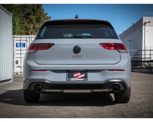 aFe Power Gemini XV 3" to 2-1/2" 304 Stainless Steel Catback Exhaust System with Cut-Out Carbon Fiber Tips Volkswagen GTI Gas L4-2.0L t 2022-2024