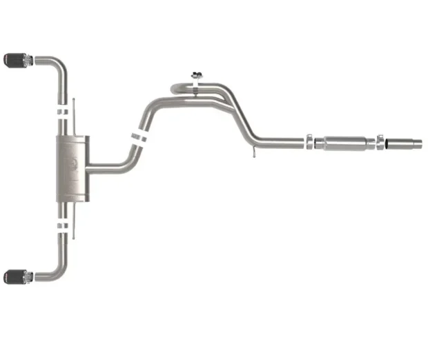 aFe Power Gemini XV 3" to 2-1/2" 304 Stainless Steel Catback Exhaust System with Cut-Out Carbon Fiber Tips Volkswagen GTI Gas L4-2.0L t 2022-2024