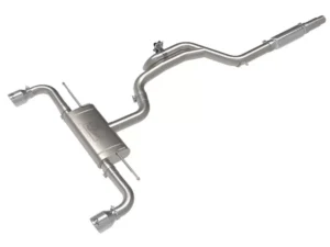 aFe Power Gemini XV 3" to 2-1/2" 304 Stainless Steel Catback Exhaust System with Cut-Out Polished Tips Volkswagen GTI Gas L4-2.0L t 2022-2024