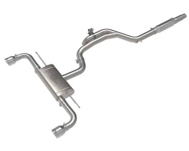 aFe Power Gemini XV 3" to 2-1/2" 304 Stainless Steel Catback Exhaust System with Cut-Out Polished Tips Volkswagen GTI Gas L4-2.0L t 2022-2024
