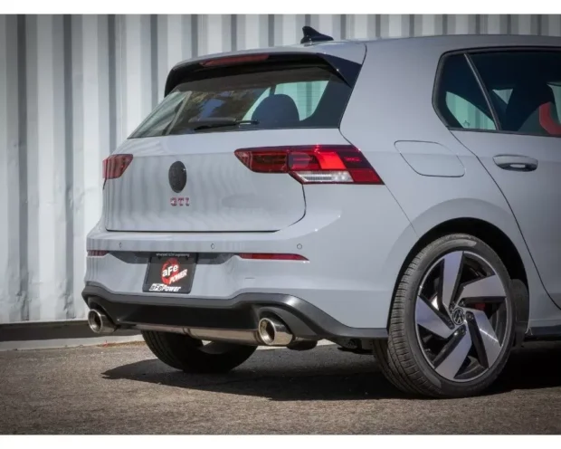 aFe Power Gemini XV 3" to 2-1/2" 304 Stainless Steel Catback Exhaust System with Cut-Out Polished Tips Volkswagen GTI Gas L4-2.0L t 2022-2024