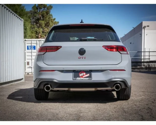aFe Power Gemini XV 3" to 2-1/2" 304 Stainless Steel Catback Exhaust System with Cut-Out Polished Tips Volkswagen GTI Gas L4-2.0L t 2022-2024