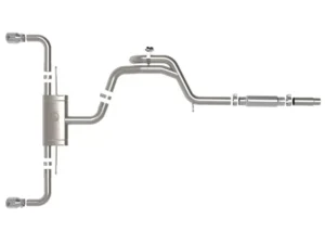 aFe Power Gemini XV 3" to 2-1/2" 304 Stainless Steel Catback Exhaust System with Cut-Out Polished Tips Volkswagen GTI Gas L4-2.0L t 2022-2024
