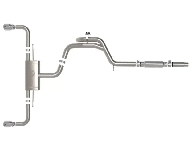 aFe Power Gemini XV 3" to 2-1/2" 304 Stainless Steel Catback Exhaust System with Cut-Out Polished Tips Volkswagen GTI Gas L4-2.0L t 2022-2024