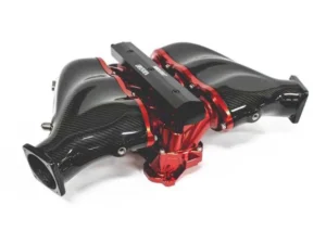 AMS Performance Carbon Fiber Intake Manifold w/ Standard Fuel Rail (6 injectors) Nissan GT-R R35 2009+ - Red