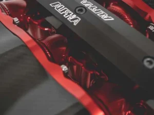 AMS Performance Carbon Fiber Intake Manifold w/ Standard Fuel Rail (6 injectors) Nissan GT-R R35 2009+ - Red