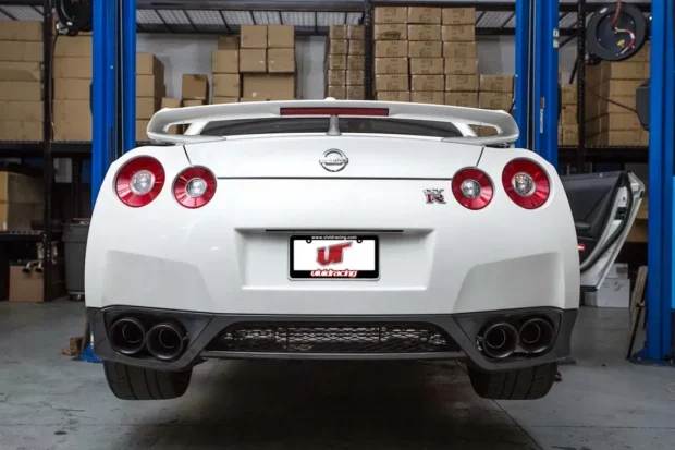 Agency Power Electronic Valve Controlled 90mm Exhaust Muffler with Black Chrome Tips Nissan GT-R R35 2009-2021