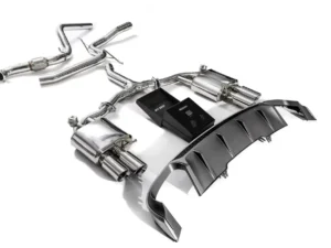ARMYTRIX Valvetronic Exhaust System Audi  A4 | A4 Avant B9 2.0 TFSI 2WD Non-OPF 2016+ - Chrome Silver