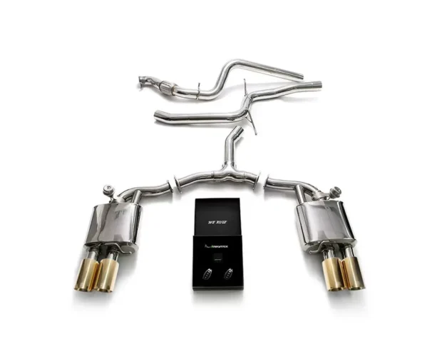 ARMYTRIX Valvetronic Exhaust System Audi A4 | A4 Avant B9 2.0 TFSI 2WD Non-OPF 2016+ - Gold