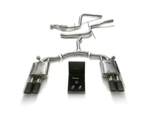 ARMYTRIX Valvetronic Exhaust System Audi  A4 | A4 Avant B9 2.0 TFSI 2WD Non-OPF 2016+ - Matte Black