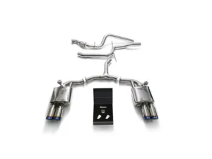 ARMYTRIX Valvetronic Exhaust System Audi  A4 | A4 Avant B9 2.0 TFSI 2WD Non-OPF 2016+ - True Titanium Blue