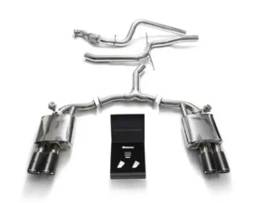 ARMYTRIX Valvetronic Exhaust System A4 Quattro | A4 Avant Quattro B9 2.0 TFSI 4WD Non-OPF 2016+ - Carbon Fiber