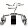 ARMYTRIX Valvetronic Exhaust System A4 Quattro | A4 Avant Quattro B9 2.0 TFSI 4WD Non-OPF 2016+ - Chrome Silver