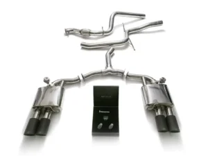 ARMYTRIX Valvetronic Exhaust System A4 Quattro | A4 Avant Quattro B9 2.0 TFSI 4WD Non-OPF 2016+ - Matte Black