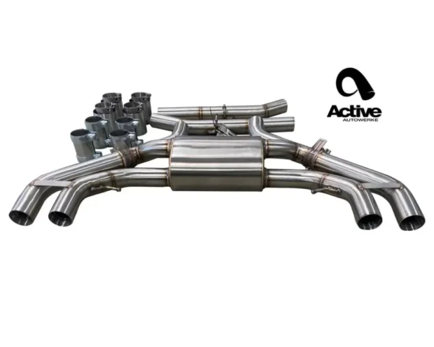 Active Autowerke Valved Axle-back Rear Exhaust System with Matte Black Tips (100mm) BMW X3M | X4M 2019+