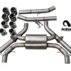 Active Autowerke Valved Axle-Back Rear Exhaust System with Carbon Fiber Tips (100mm) BMW X3M | X4M 2019+