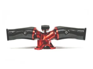 AMS Performance Carbon Fiber Intake Manifold w/ Standard Fuel Rail (6 injectors) Nissan GT-R R35 2009+ - Red