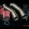 Boost Logic 4" Titanium Intake Kit No MAF Raw Finish Nissan GTR R35 2009+