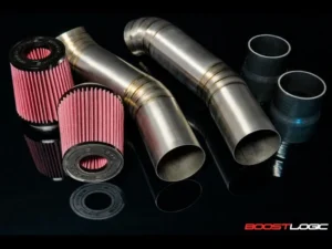 Boost Logic 4" Titanium Intake Kit No MAF Raw Finish Nissan GTR R35 2009+