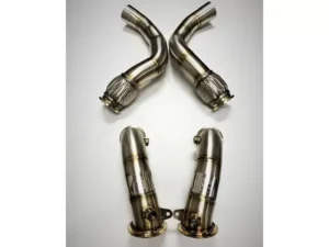 Evolution Racewerks Competition Series Brush Finish Race DownPipes Full Kit w/ OPF BMW EU Spec X5M | X6M S63M 2020+