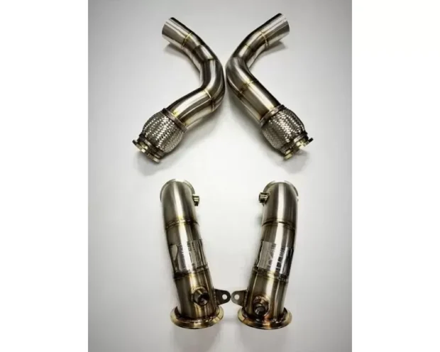 Evolution Racewerks Competition Series Brush Finish Race DownPipes Full Kit w/ OPF BMW EU Spec X5M | X6M S63M 2020+