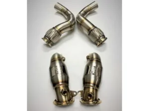 Evolution Racewerks Sports Series Brush Finish 200 Cell Race DownPipes Full Kit w/ OPF BMW EU Spec X5M | X6M S63M 2020+