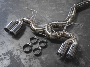 Meisterschaft Stainless GTS Ultimate Axle Back Muffler 2x90mm Tips BMW 328i/xi Sedan / Wagon 12-16