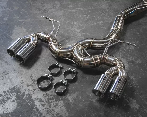 Meisterschaft Stainless GTS Ultimate Axle Back Muffler 4x90mm Tips BMW 328i/xi Sedan / Wagon 12-16
