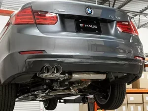 Meisterschaft Stainless GTC Axle Back Muffler 2x83mm Tips BMW 328i | xi Sedan | Wagon 12-16