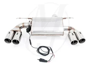 Meisterschaft Stainless GTC Axle Back Muffler 4x90mm Tips BMW 328i | xi Sedan | Wagon 12-16