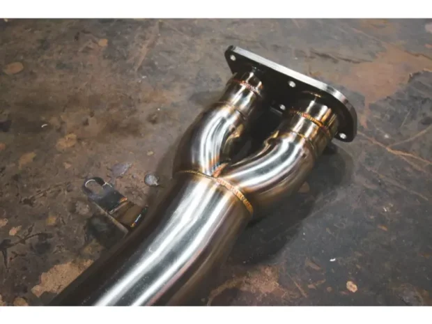 Valvetronic Designs 4 4.In Outlet Forged Carbon Fiber Tips Anodized Gold Valved Sport Exhaust System BMW X3M | X4M | F97 | F98 2019-2022