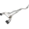 FI Exhaust Front Pipe | Mid X-Pipe with Retains OEM Valve Settings No Remote Valvetronic Muffler with Quad Silver Tips BMW F97 X3M | Competition 2019+