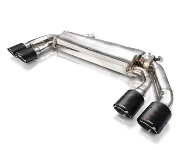 FI Exhaust Front Pipe | Mid X-Pipe with Retains OEM Valve Settings No Remote Valvetronic Muffler with Quad Silver Tips BMW F97 X3M | Competition 2019+