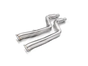 FI Exhaust Front Pipe | Mid X-Pipe with Retains OEM Valve Settings No Remote Valvetronic Muffler with Quad Silver Tips BMW F97 X3M | Competition 2019+