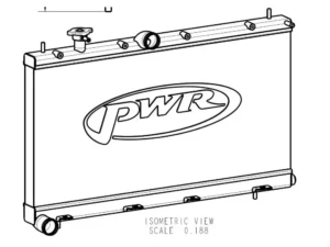 PWR 42mm OEM Fitment Uses OEM Fans Radiator Subaru WRX | STI 2007-2021