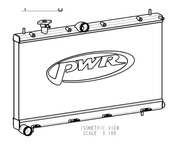 PWR 42mm OEM Fitment Uses OEM Fans Radiator Subaru WRX | STI 2007-2021