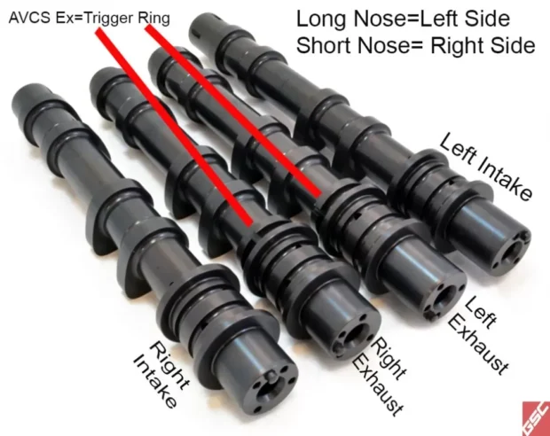 GSC Billet S1 Camshaft set P-D 266/264 Billet Subaru STi 2008-2021