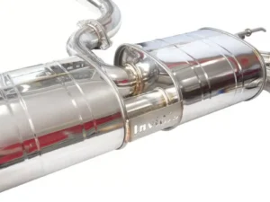 Invidia 76mm R400 Valved Catback Exhaust Straight Cut Black Tips Volkswagen Golf R MK8 2022+