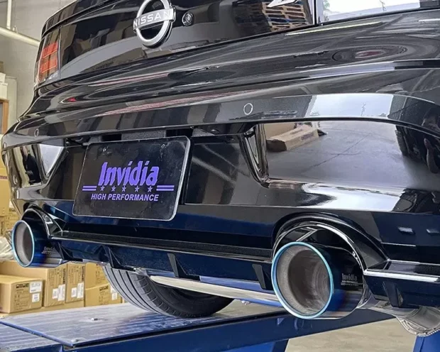 Invidia Single Layer Black Tip Non-Polished Pipe Catback Nissan Z Gemini 2023-2024