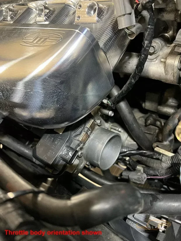 JM Fabrications W/ 75MM Bore Oem Map Sensor Mount 1/8 Inch Npt Direct Port Methanol Bungs V1 Billet Intake Manifold Stock TB Flange Mazda Speed 3/6