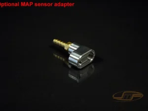 JM Fabrications Oem Map Sensor Mount 1/8 Inch Npt Direct Port Methanol Bungs On Bottom V2 Billet Intake Manifold With Port Injection Stock TB Flange Mazda Speed 3/6