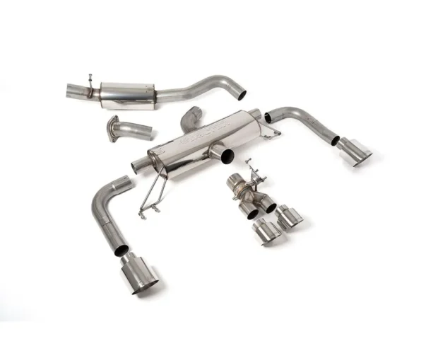 Milltek 3 Inch Resonated Secondary Catback Exhaust System w/ Polished GT Tips Toyota Corolla GR 2023+
