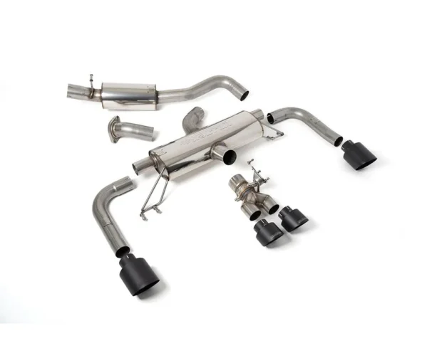 Milltek 3 Inch Resonated Secondary Catback Exhaust System w/ Ceratoke Black GT Tips Toyota Corolla GR 2023+