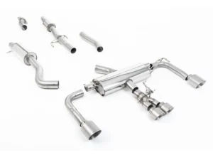 Milltek 3 Inch Resonated Primary Catback Exhaust System w/ Brushed Titanium GT Tips Toyota Corolla GR 2023+