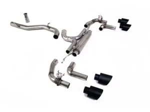 Milltek 80mm Catback Race Exhaust with Cerakote Black GT-115 Trims Volkswagen MK8 Golf R 2022+