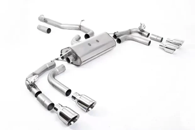 Milltek Particulate Filter-Back Non-Resonated GT-100 Polished Trims Volkswagen Tiguan R 320ps 2021-2023