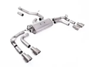 Milltek Particulate Filter-Back Non-Resonated GT-100 Titanium Trims Volkswagen Tiguan R 320ps 2021-2023