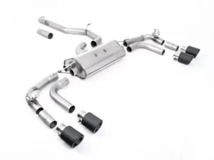 Milltek Particulate Filter-Back Non-Resonated GT-100 JET-100 Carbon Trims Volkswagen Tiguan R 320ps 2021-2023