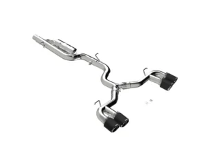 MBRP 3" Catback Quad Split Rear w/ Valve Delete Carbon Fiber Tips Volkswagen Golf R MK8 2022